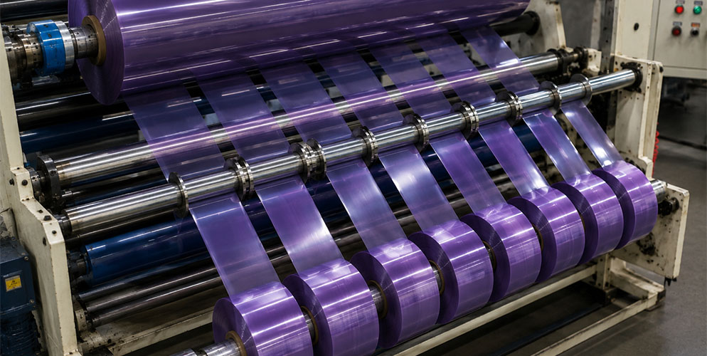 plastic film slitting